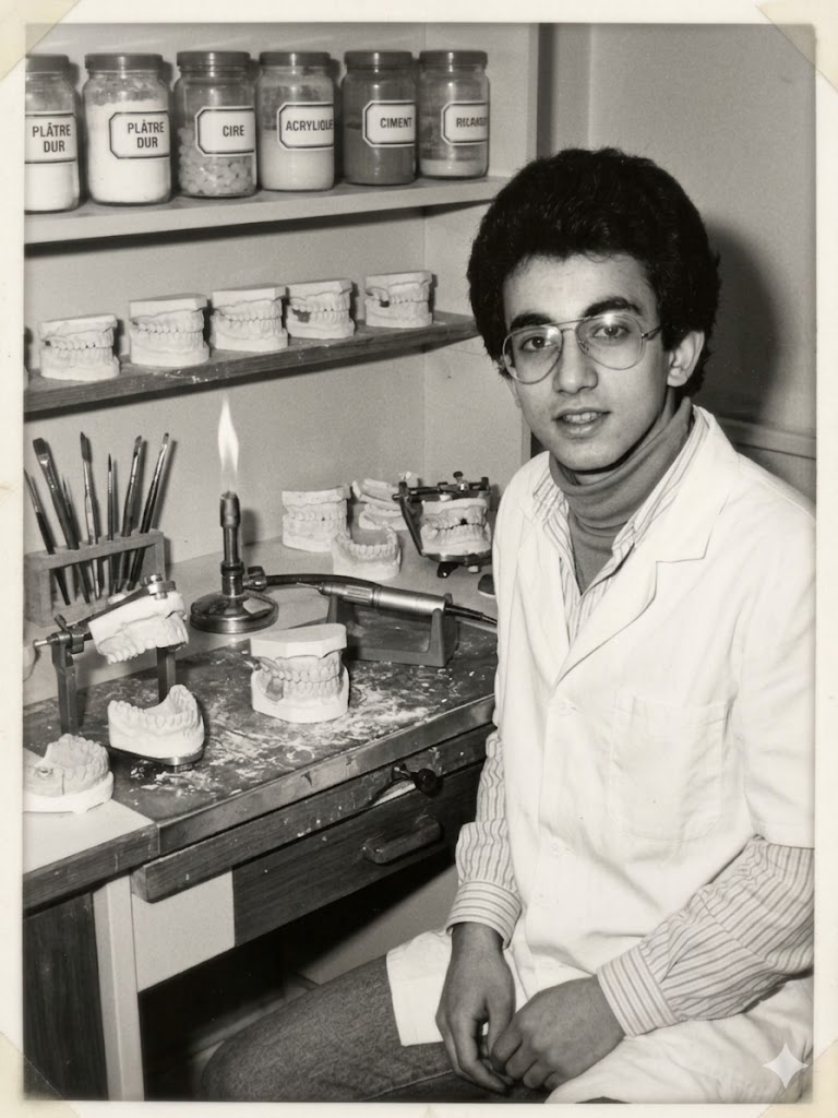 Premier laboratoire de prothèse dentaire — archives Smile, Aubervilliers 1989